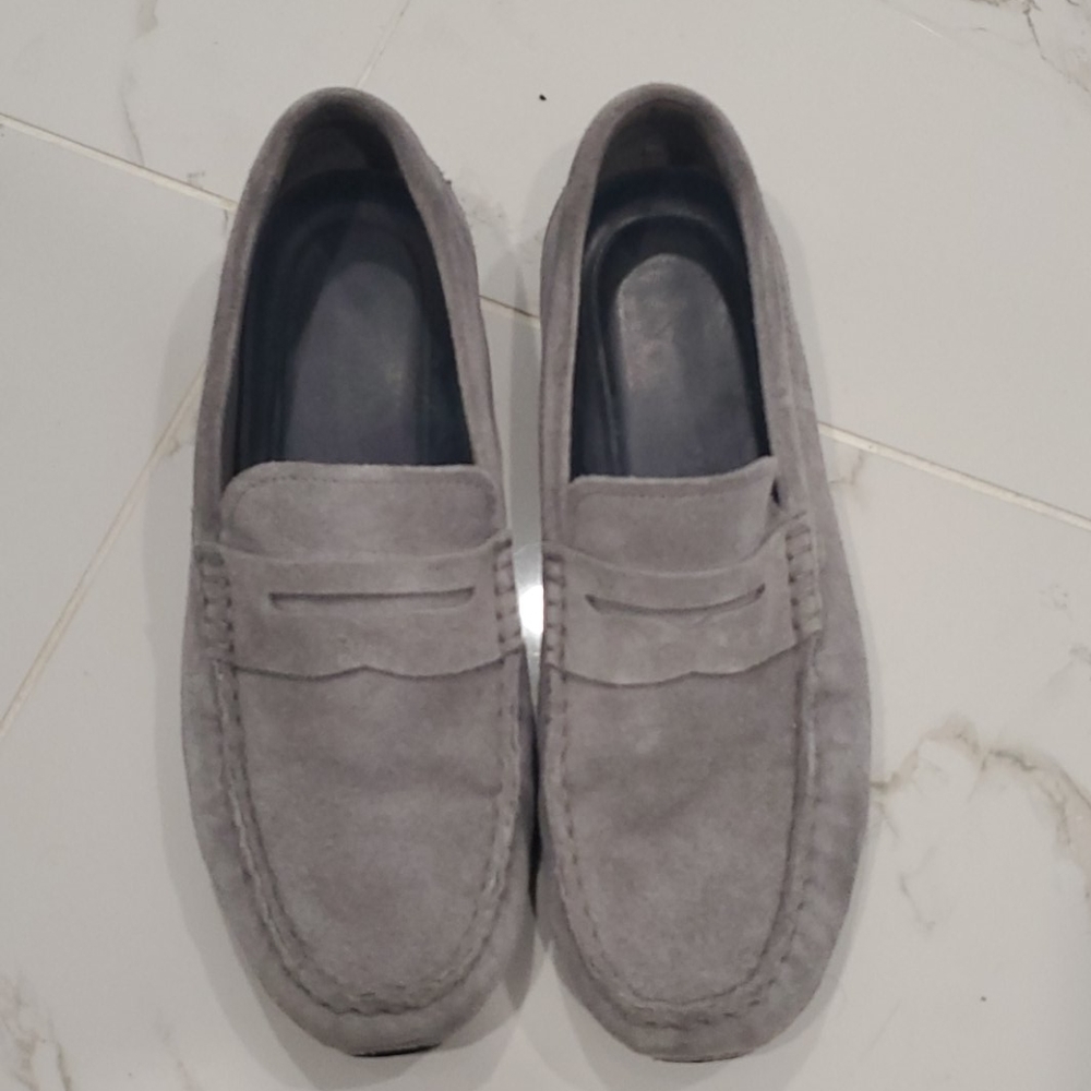 Cole haan gray suede loafers